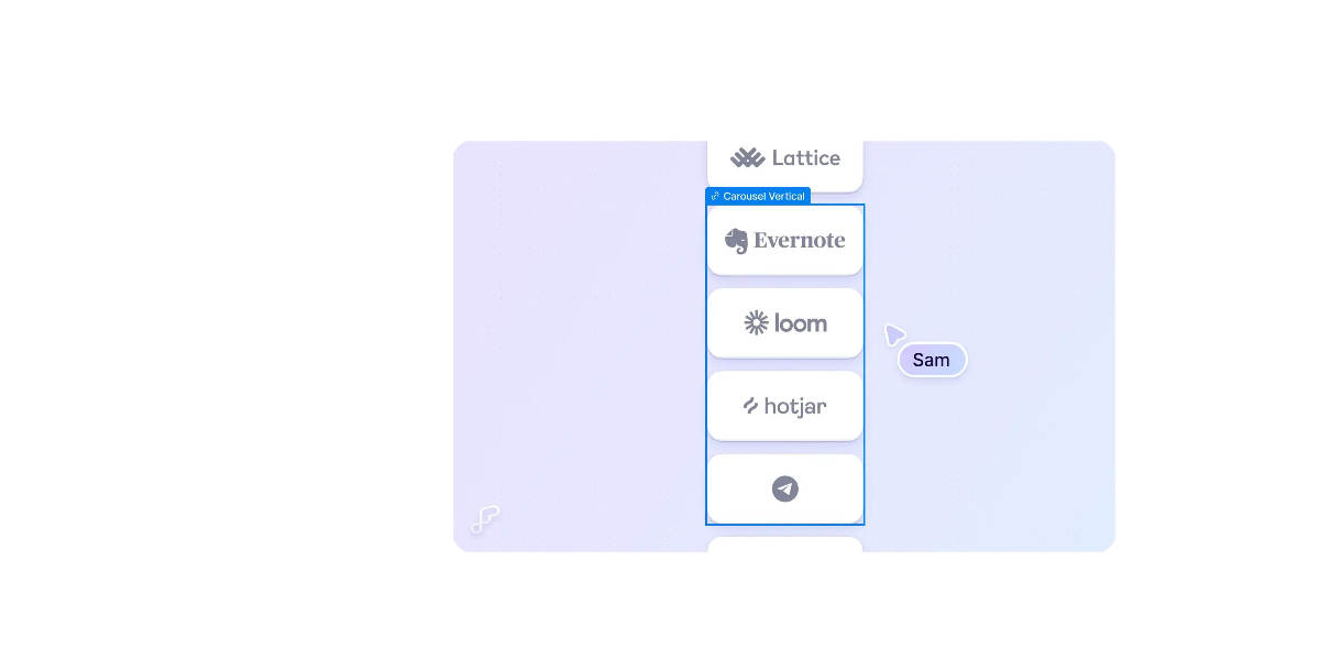 Booster Carousel Ticker Vertical Component for Webflow, Figma & Framer ...